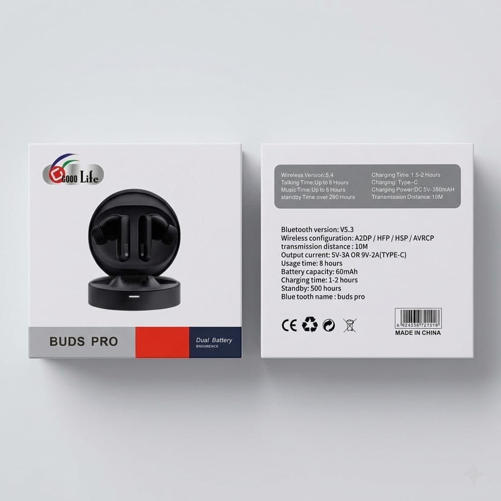 Buds Pro Wireless Earbuds — Premium Sound. All Day Long.