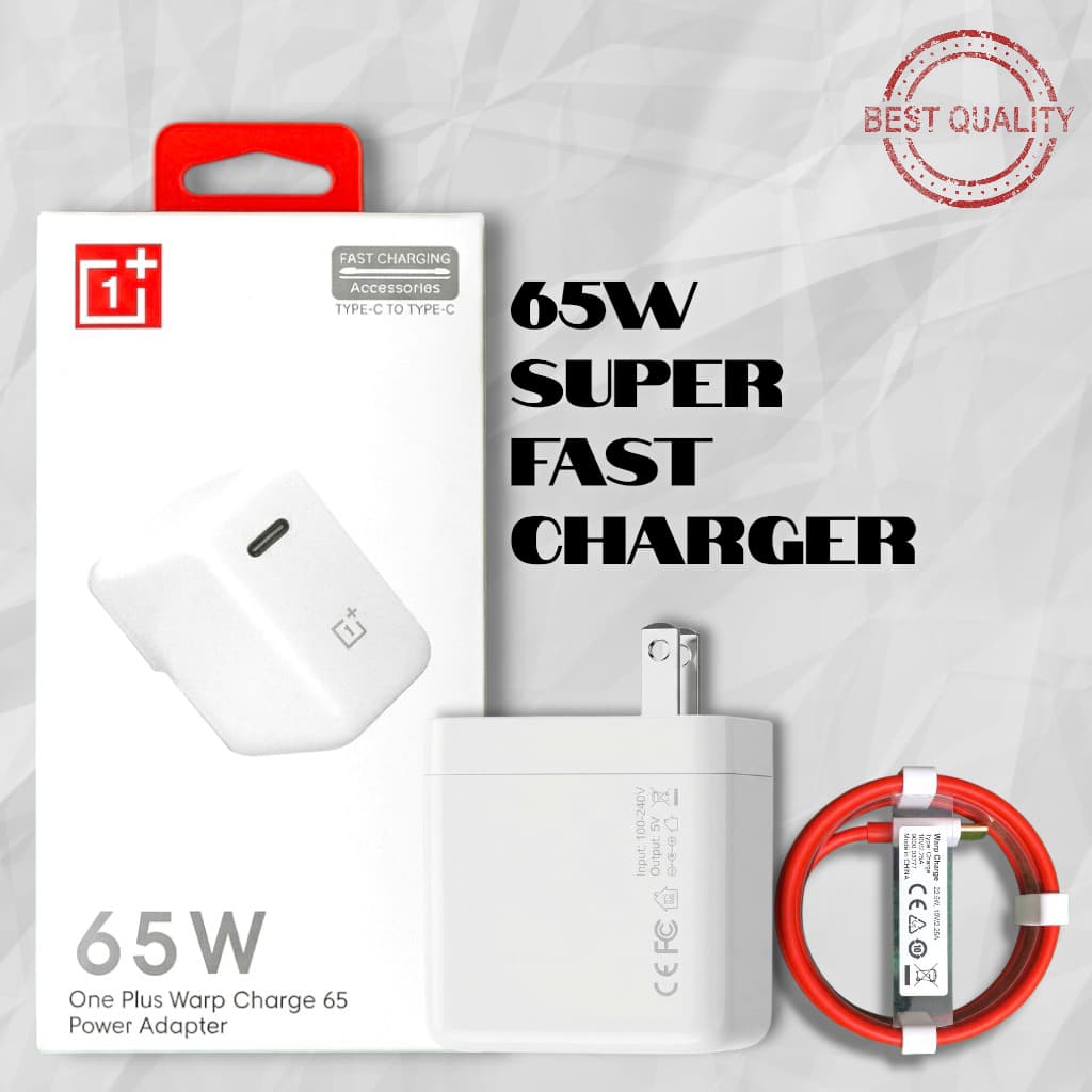 OnePlus 65W Warp Charge Super Fast Charger — Original Power Adapter | Universal 100-240V