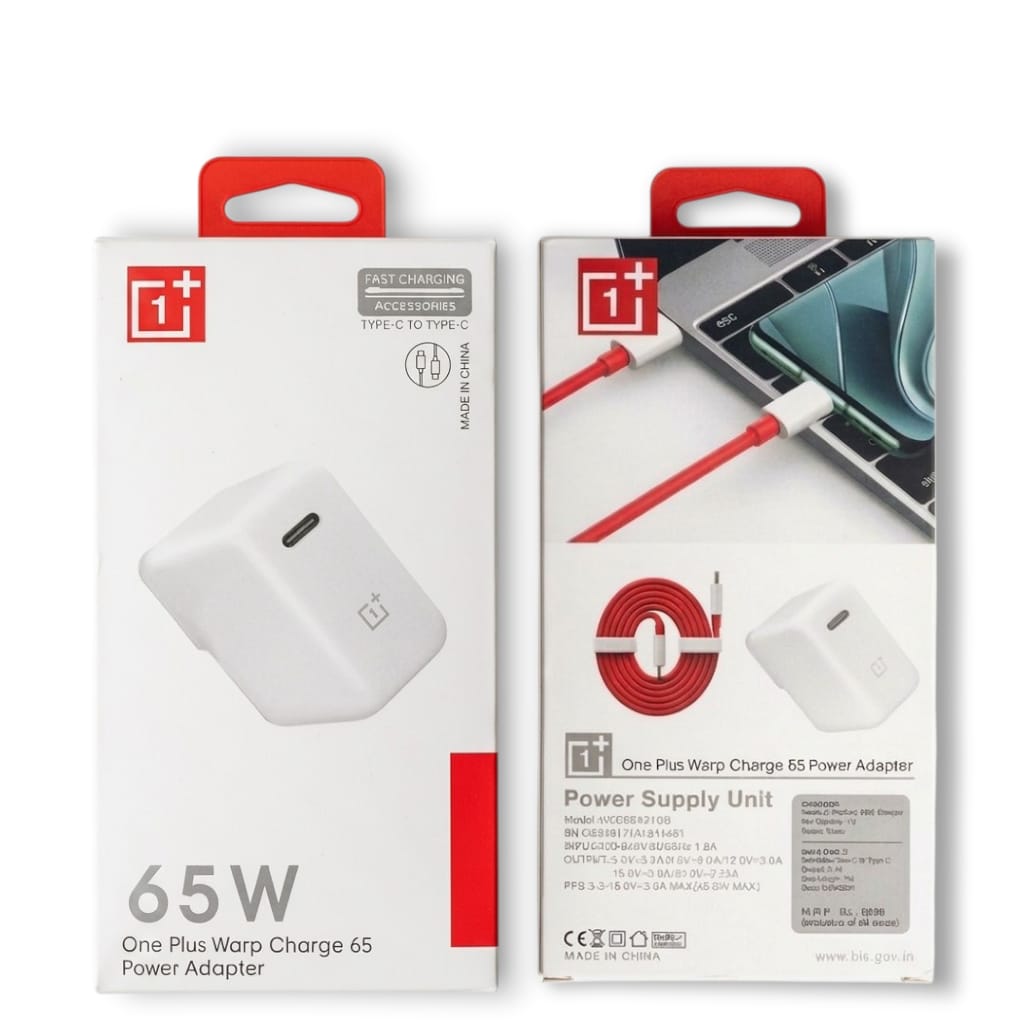 OnePlus 65W Warp Charge Super Fast Charger — Original Power Adapter | Universal 100-240V
